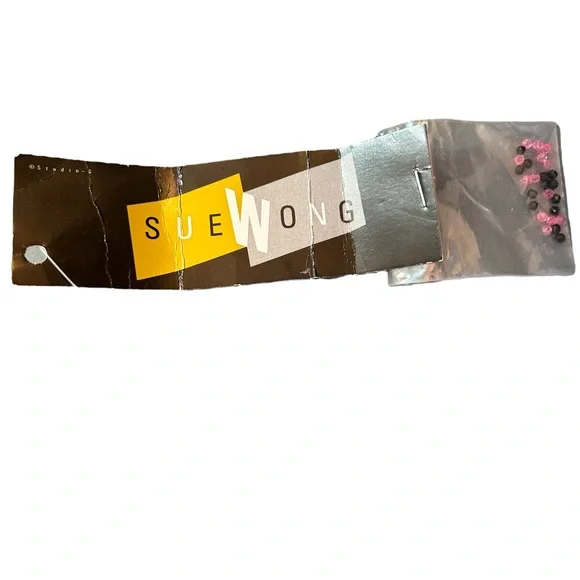 VINTAGE GOWN SUE WONG Beaded Floral on Peekaboo Mesh Underslip Prom Bridal Y2K - Picture 9 of 17